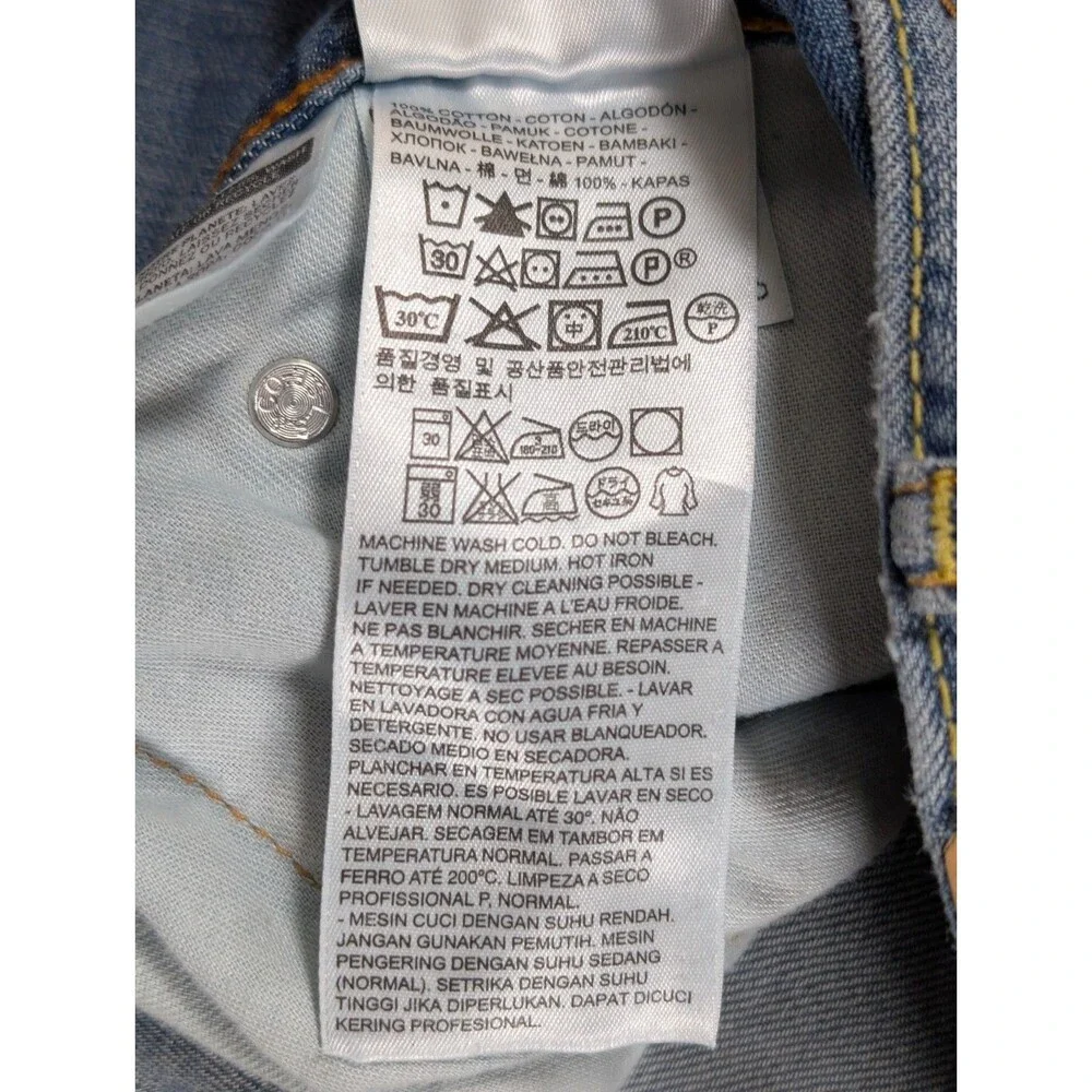 Levi's 505 Straight Leg Jeans Mens 38x32 Blue Denim Classic Casual Workwear